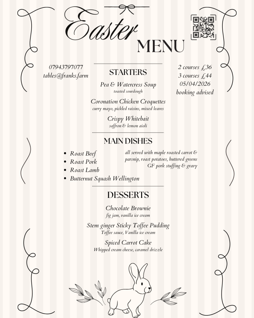 Easter Menu April 2026