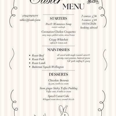 Easter Menu April 2026